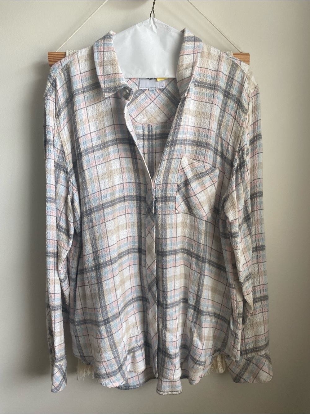 Rails Brady Shirt - Light Blue, Cream, Pink